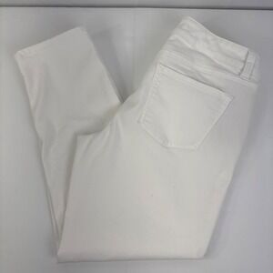 Talbots Flawless Five-Pocket White Boyfriend Jeans Womens 8P Petite Stretch